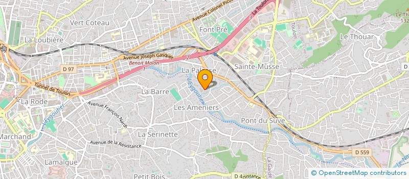 localisation de l'entreprise AUJUL à TOULON