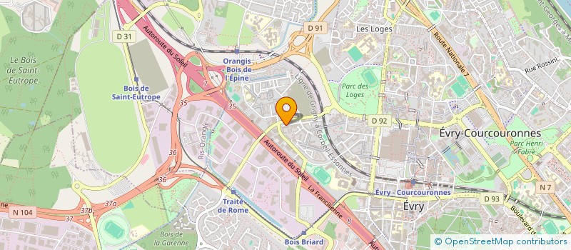 localisation de l'entreprise AUJULA à EVRY-COURCOURONNES