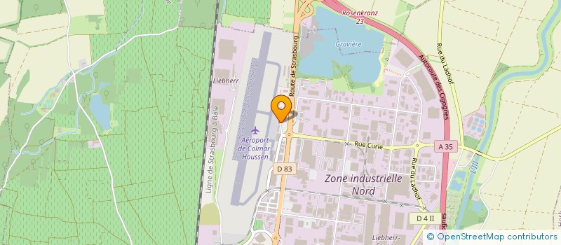 localisation de l'entreprise AUL FORMATION - AVION ULTRA LEGER FORMATION  COLMAR