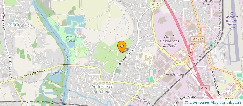 localisation de l'entreprise AULAE  ANDREZIEUX-BOUTHEON