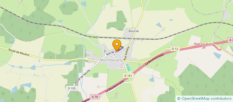 localisation de l'entreprise AULIBERT CARRELAGE  MONTBEUGNY