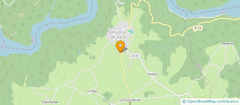 localisation de l'entreprise AULIMPE BTP SARL à BASSIGNAC-LE-HAUT