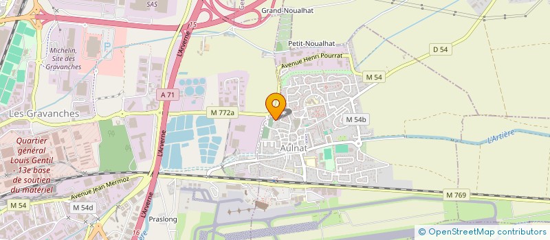 localisation de l'entreprise AULNAT SPORTIF FOOTBALL  AULNAT