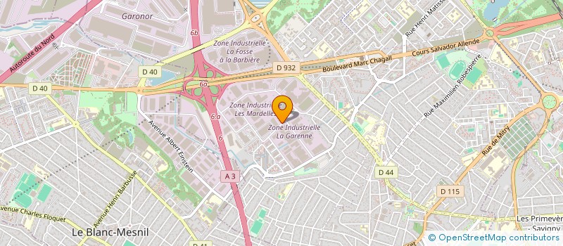 localisation de l'entreprise AULNAY GLASS à AULNAY-SOUS-BOIS