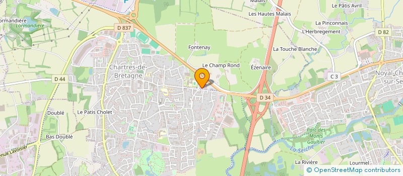 localisation de l'entreprise AULNE  PONT-PEAN