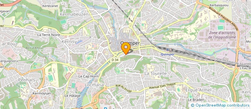 localisation de l'entreprise AULNEDIS  QUIMPER