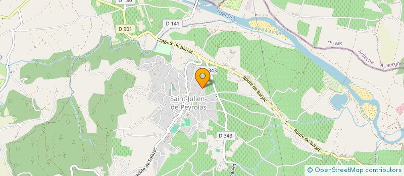 localisation de l'entreprise AUM. 1  SAINT-JULIEN-DE-PEYROLAS