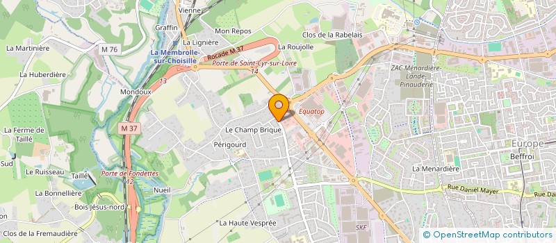 localisation de l'entreprise AUM ET THERAPIES  ARTS BIOENERGETIQUES ET INITIATIQUES  SAINT-CYR-SUR-LOIRE