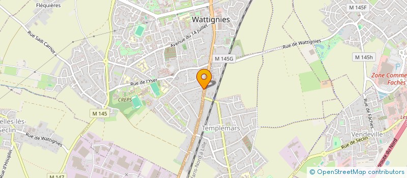 localisation de l'entreprise AUMAR  WATTIGNIES