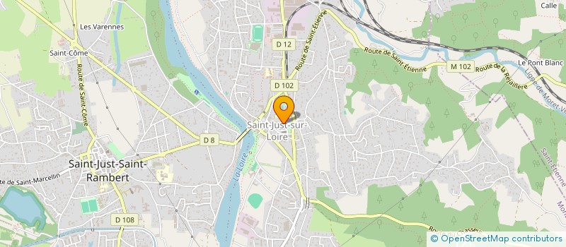 localisation de l'entreprise AUMONERIE CATHOLIQUE COLLEGES  SAINT-JUST-SAINT-RAMBERT