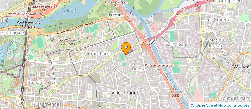 localisation de l'entreprise AUMONERIE CATHOLIQUE DE LA DOUA  VILLEURBANNE