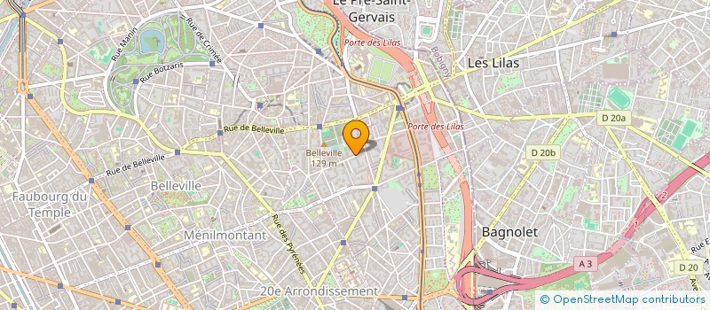 localisation de l'entreprise AUMONERIE COL. LYCEES HAUT MENILMONTANT  PARIS