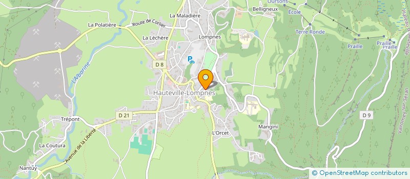 localisation de l'entreprise AUMONERIE JEUNES PLATEAU HAUTEVIL BRENOD à PLATEAU D'HAUTEVILLE