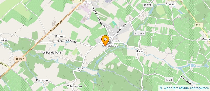 localisation de l'entreprise AUMOTIK-LAB ELECTRICITE  LES ARTIGUES-DE-LUSSAC