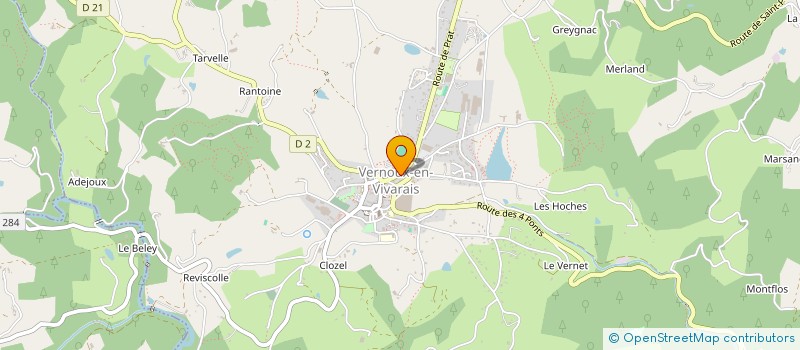 localisation de l'entreprise AUNAVE  VERNOUX-EN-VIVARAIS