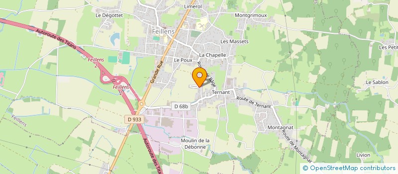 localisation de l'entreprise AUNIC à FEILLENS