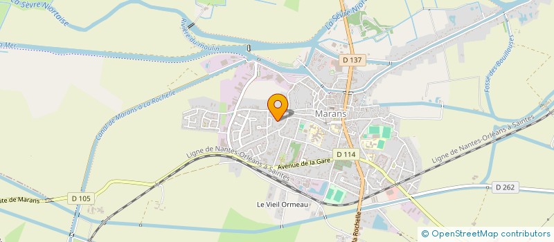 localisation de l'entreprise AUNIS ATLANTIQUE TRAVAUX  MARANS