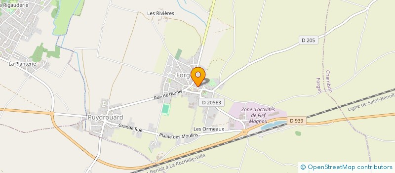 localisation de l'entreprise AUNIS PEINTURE  FORGES