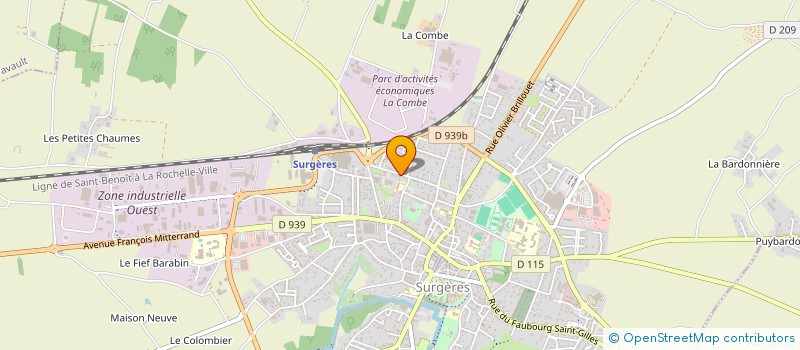 localisation de l'entreprise AUNIS SOLUTIONS INFORMATIQUE à SURGERES