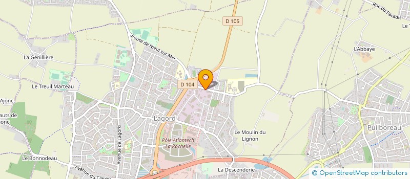 localisation de l'entreprise AUNISTEL 17  LAGORD