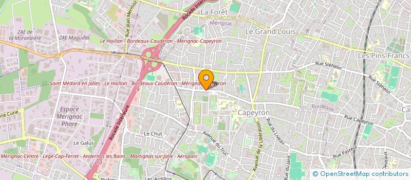 localisation de l'entreprise AUPALINE FRANCE  MERIGNAC