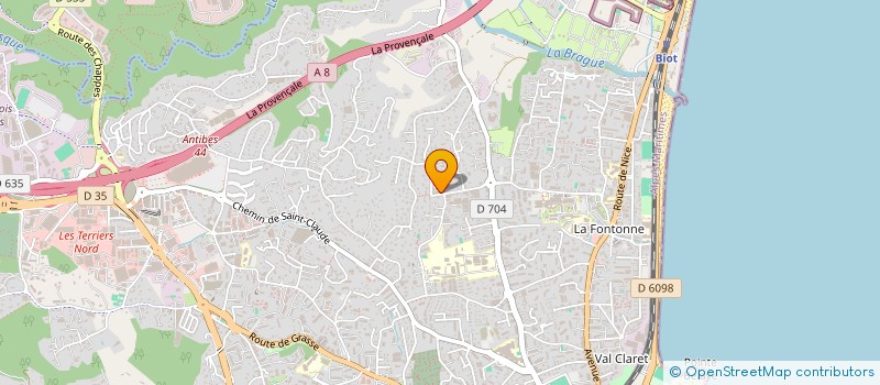 localisation de l'entreprise AUR CREATION à ANTIBES