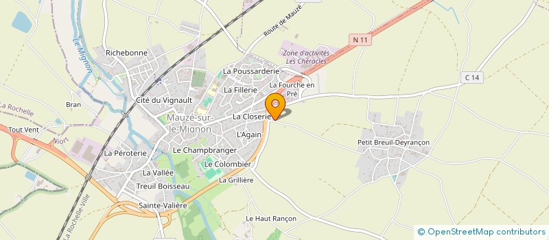 localisation de l'entreprise AUR RECORDS  PRIN-DEYRANCON