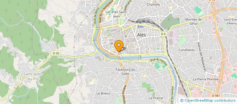 localisation de l'entreprise AURA à ALES