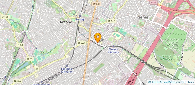 localisation de l'entreprise AURA à ANTONY