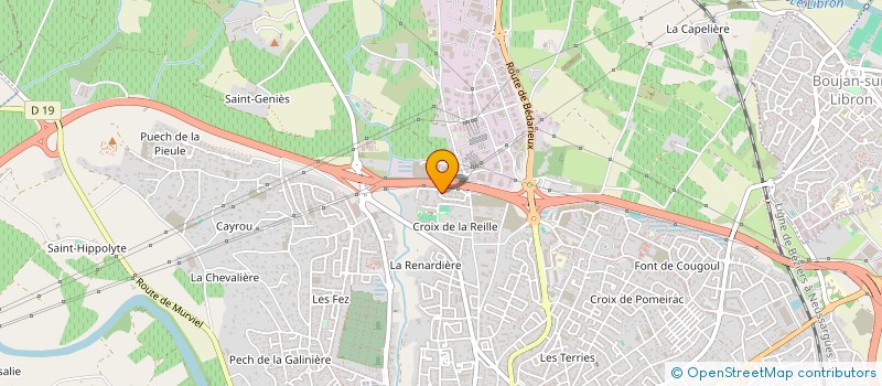 localisation de l'entreprise AURA  BEZIERS
