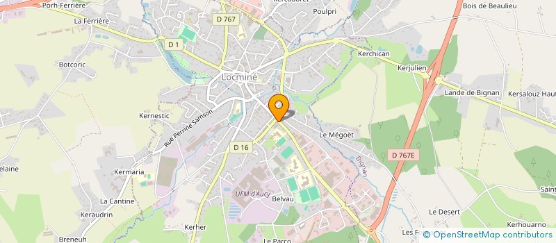 localisation de l'entreprise AURA AUDIT COMPTAFINANCE à LOCMINE