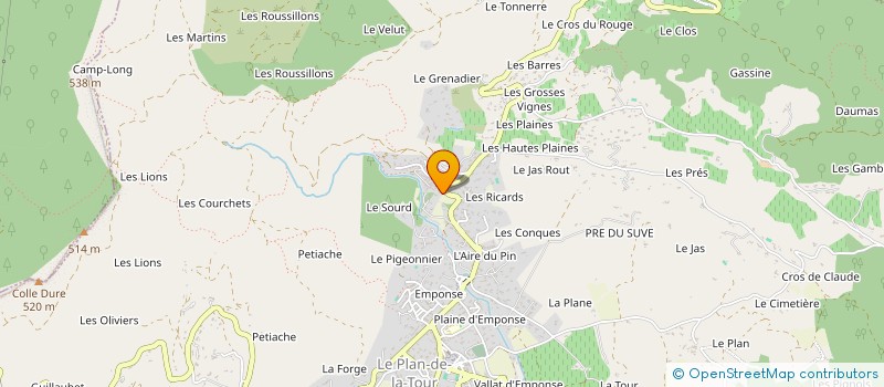 localisation de l'entreprise AURA CONCIERGERIE  LE PLAN-DE-LA-TOUR