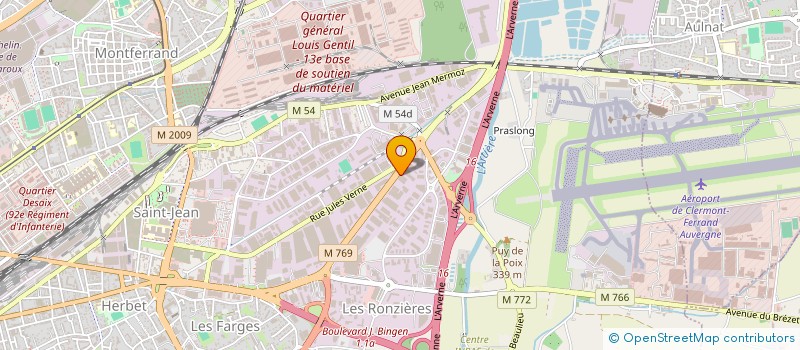 localisation de l'entreprise AURA DIGITAL SOLAIRE  CLERMONT-FERRAND