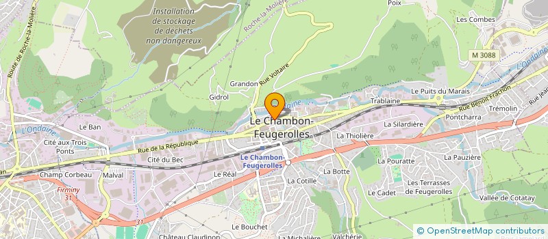 localisation de l'entreprise AURA HLM LOIRE . DROME . ARDECHE . HAUTE-LOIRE  LE PUY-EN-VELAY