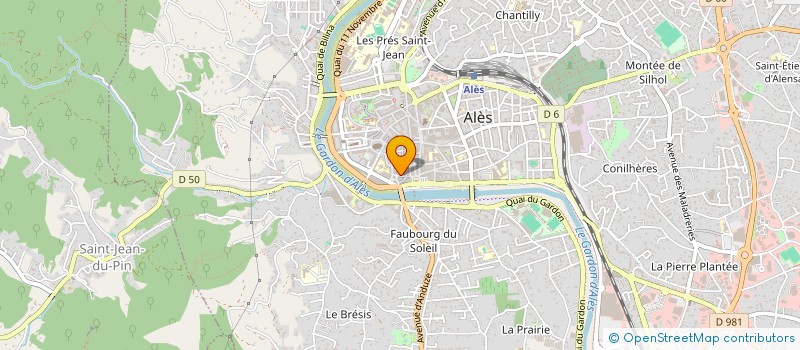 localisation de l'entreprise AURA IMMOBILIER à ALES