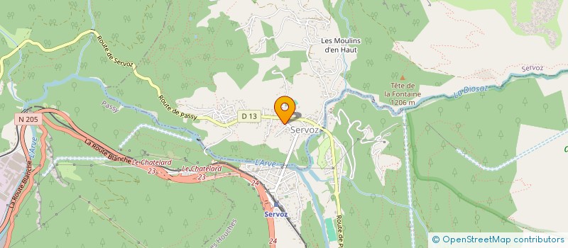 localisation de l'entreprise AURA SARL à LES HOUCHES