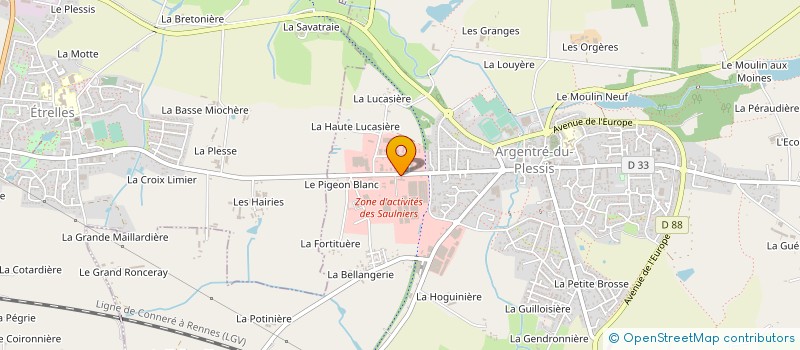 localisation de l'entreprise AURA TOURS  ARGENTRE-DU-PLESSIS