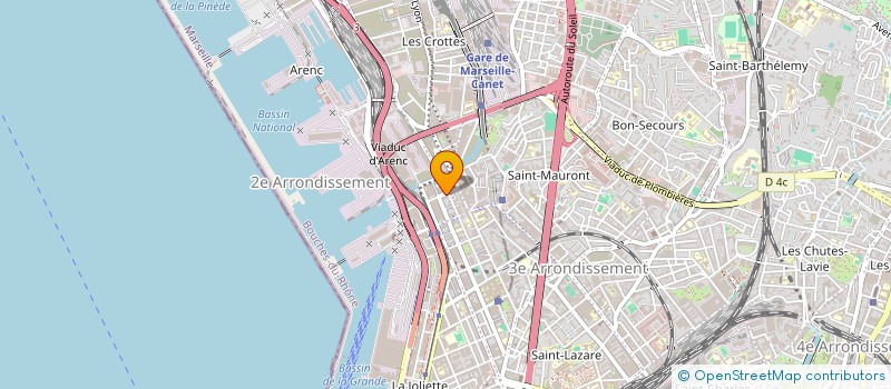 localisation de l'entreprise AURA TRADEX à MARSEILLE