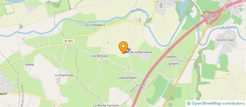 localisation de l'entreprise AURAL  MURS-ERIGNE