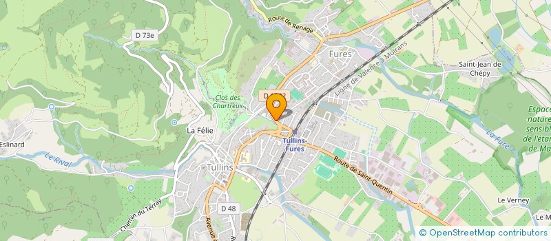 localisation de l'entreprise AURANCE  TULLINS