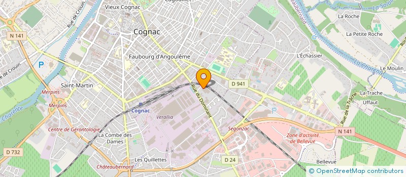 localisation de l'entreprise AURANGE BLEU à CHATEAUBERNARD