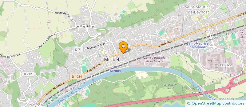 localisation de l'entreprise AURANOVE à MIRIBEL