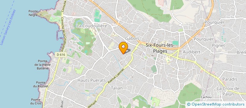 localisation de l'entreprise AURAPHELIE à SIX-FOURS-LES-PLAGES