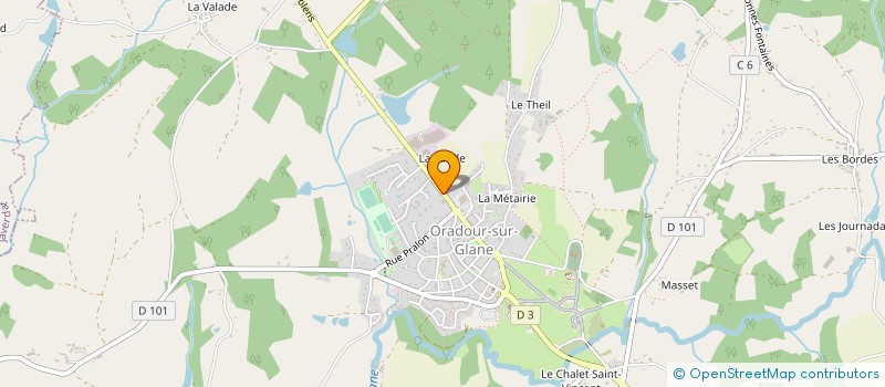 localisation de l'entreprise AURAPLASTIC à ORADOUR-SUR-GLANE