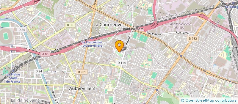 localisation de l'entreprise AURASYNC IT à AUBERVILLIERS