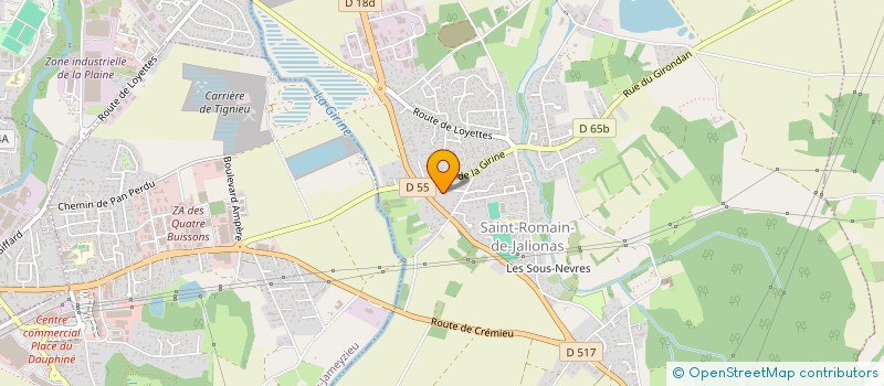 localisation de l'entreprise AURAVIBRAQUARTZ  SAINT-ROMAIN-DE-JALIONAS