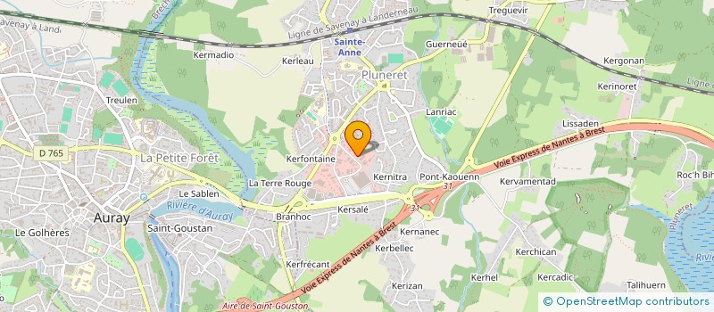 localisation de l'entreprise AURAY à PLUNERET