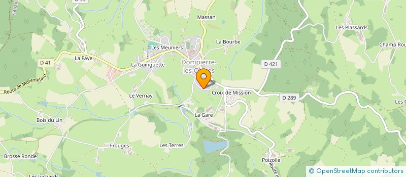 localisation de l'entreprise AURAY FRERES à DOMPIERRE-LES-ORMES