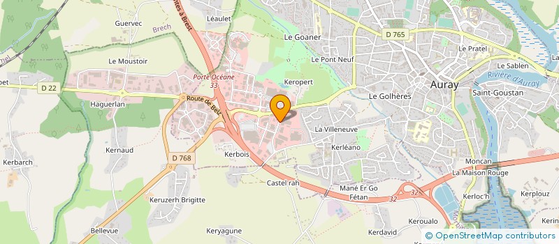 localisation de l'entreprise AURAY PLAST à AURAY