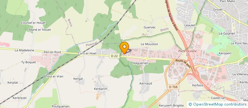 localisation de l'entreprise AURAY PLOMBERIE à CRACH